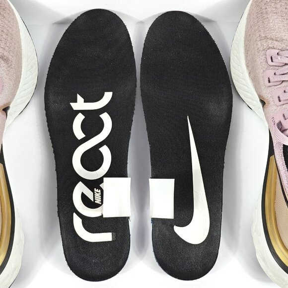 Nike React Infinity Run Flyknit Womens 10 Shoe Plum Fog Metallic Gold CD4372-500 - Picture 16 of 16